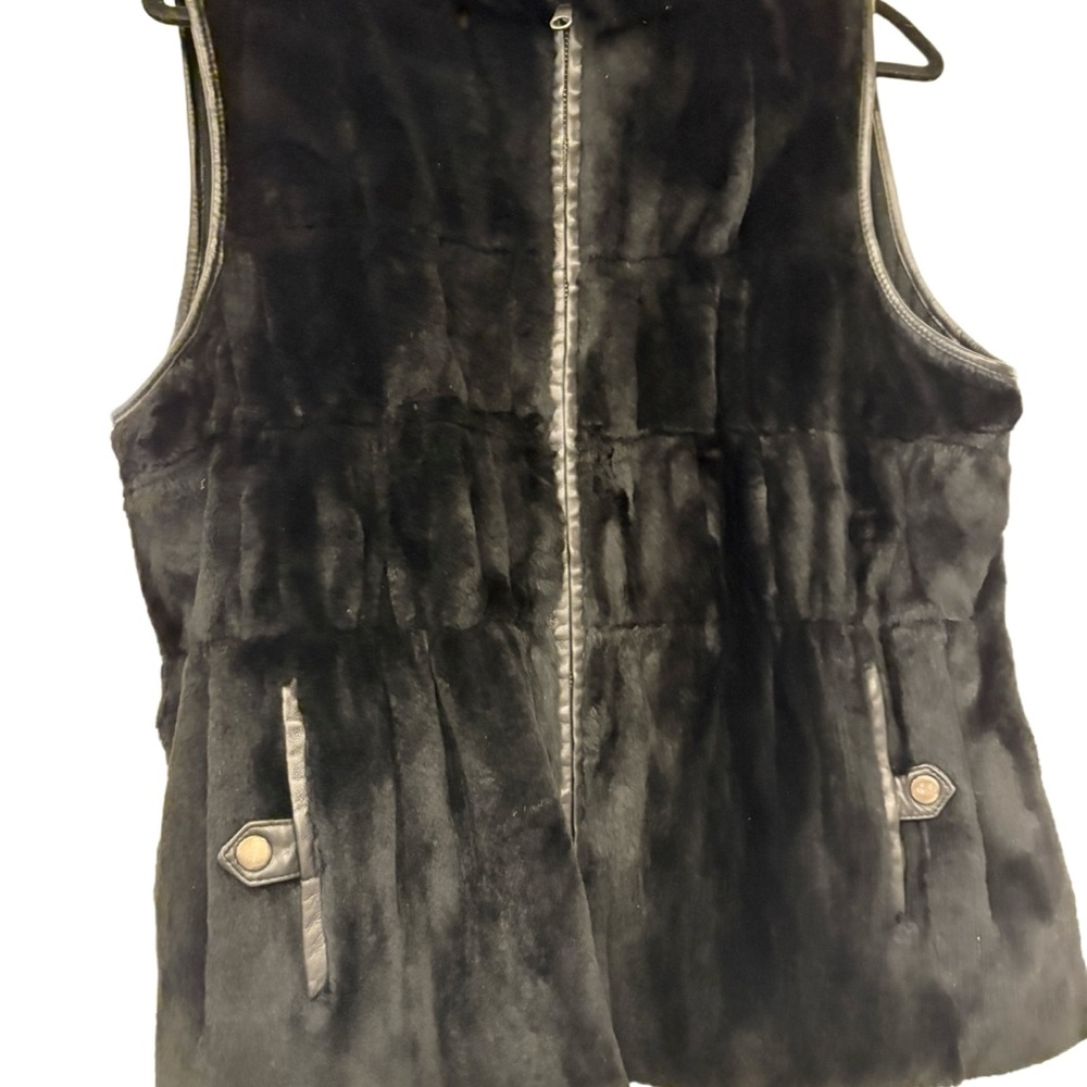 Black Fur Vest